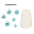 MECCANIXITY Rubber Tapered Plug 11mm to 15mm Solid Test Tubes Bungs Stopper White for Lab Home 12 Pieces...