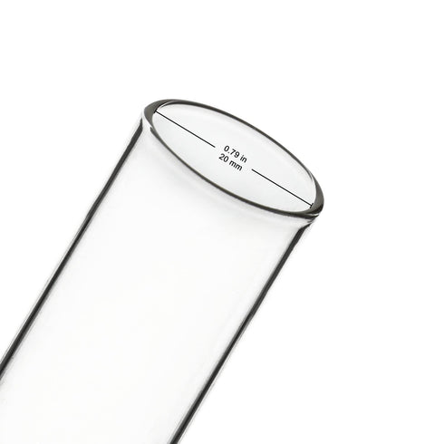 XCD Glass Test Tubes (20 Pack), Transparent Test Tubes Borosilicate Glass Round Bottom Test Tubes for Laboratory Cylindrical Tubes, 20 mm O.D. x 2...