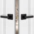 home improvement direct No Lock Dummy Door Lever, Single Sided Door Handle without Lock for Interior Use, Non-Turning Matte Black Suqare Heavy Dut...