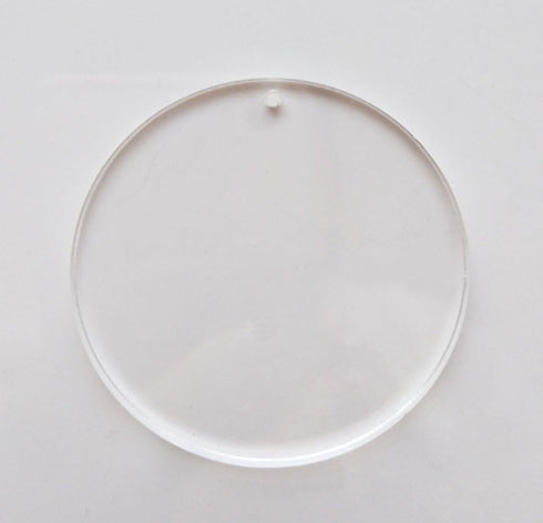 MEYA Set of 15pcs High Clear Blank Acrylic Discs,Acrylic Round Sheet with Hole 1/8" for Keychains, Jewelry DIY Crafts (Dia 2.0")...