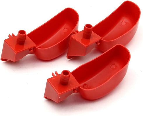 12Pcs Quail Water Cups Pigeon Automatic Bird Waterer for Cage Hang Drinker Breeding Poultry Drinking Bowls(Red)...