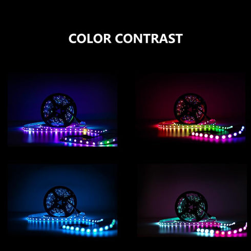 WS2812b Kit Individually Addressable LED Strip 9.8FT 60Pixels/m Smart LED Lights RGB IC Pixel Strip,WS2812b Controller Bluetooth APP Remote Contro...