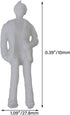 BQLZR White Unpainted Architectural 1:75 Scale Model Figures for Placed on Cakes, Railway Models, Building models, Dioramas,6 Types of poses,Make ...