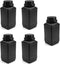 Heyiarbeit 5pcs Plastic Lab Chemical Reagent Bottle 1000ml/34oz Wide Mouth Sample Sealing Liquid Storage Container Black Cap...