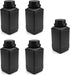 Heyiarbeit 5pcs Plastic Lab Chemical Reagent Bottle 1000ml/34oz Wide Mouth Sample Sealing Liquid Storage Container Black Cap...