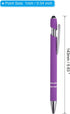 PATIKIL Ballpoint Pen with Stylus Tip, 12 Pack 2 in 1 Metal Pen Black Ink 1.0mm Medium Point Stylus Pen for Touch Screens Style 1, Purple...