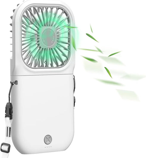 AICase Handheld Portable Mini Fan Small Battery Operated Fan 6 in 1 Personal Fan 3000 mAh USB Rechargeable,3 Speed Adjustable,Neck lanyard for Off...