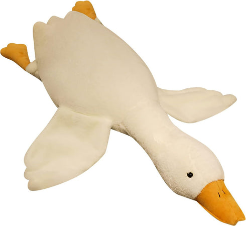 Goose Stuffed Animal Pillow Toy, Cute Giant White Goose Stuffed Animal Duck Plush Pillow,Super Soft Hugging Pillow,Swan Pillow White...