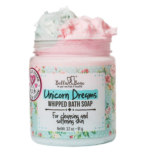Bella & Bear Unicorn Dreams Whipped Bath Soap - Travel Size 3.2oz...