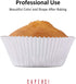 Caperci White Foil Cupcake Liners Standard Muffin Wrappers 150-Pack - Premium Greaseproof & Sturdy Cupcake Papers for Baking...