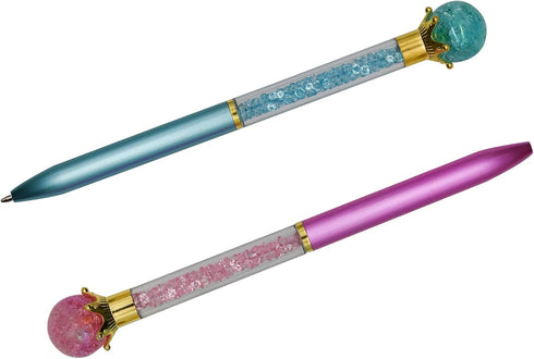 Maydahui 24PCS Crystal Gem Ballpoint Pen Retractable Colorful Pearl Quicksand Pens Black Ink for Students Party School Office...