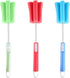 3 Pack Sponge Cleaning Brush Soft Foam Sponges Bottle Scrubber Dishwashing Brushes with Adjustable Long Plastic Handle for Home Kitchen Baby Bottl...