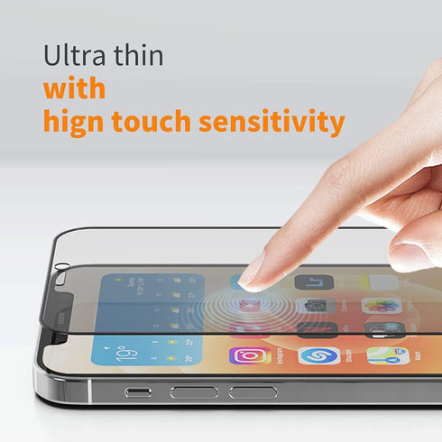 Sinjimoru Privacy Screen Protector, Anti-Spy & Case Friendly Screen Protector Compatible with iPhone 15 series. Sinji Glass Privacy for iPhone 15 ...