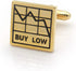 Buy Low Sell High Stock Market Financial Consultant Investment Banking Gold Cufflinks...