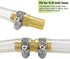 Hooshing 6PCS Hose Repair Kit 5/8 Inch Brass Garden Hose Mender Barb Connector with Stainless Clamps for Water Hose Extending Repairing...