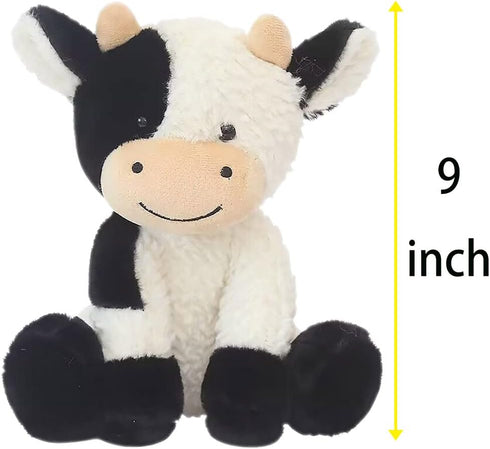 Cow Stuffed Animal Cute Cow Plush Doll Toy 9 inch Gift for Girls Boys Christmas (cow sitting)...