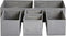 Amazon Basics Cloth Drawer Storage Organizer Boxes for Socks, Underwear and Baby Items, Set of 6, Gray...