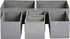 Amazon Basics Cloth Drawer Storage Organizer Boxes for Socks, Underwear and Baby Items, Set of 6, Gray...