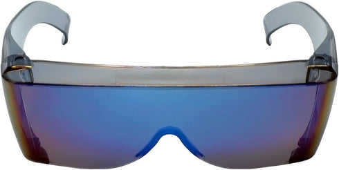 Calabria 3000 Large Fit Over Safety Glasses Fitover Prescription Eyewear Blue Men Women Wraparound Tinted Anti Scratch Glare...