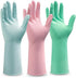 Latex Dish-Washing Cleaning-Gloves Rubber for Housework, Kitchen, Bathroom, Non-Slip, Reusable 14mil DishWashing Gloves with Flocked Liner...