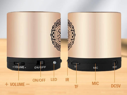 Portable Digital Quran Speaker with Remote Control over18 Reciters and 15Translations Available Quality Qur'an Speaker Arabic English French, Urdu...
