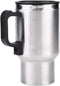 Car Electric Cup, 12V 60W 450ml Electric Incar Stainless Steel Travel Heating Cup Coffee Tea Car Cup Mug Electric Heating Travel Kettle for 12V Po...