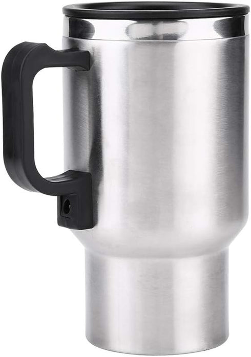 Car Kettle, 450Ml Electric Car Kettle, 12V Heated Travel Mug, Stainless Steel Travel Heating Car Mug For Heating Water, Coffee, Milk And Tea With ...