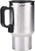 Car Electric Cup, 12V 60W 450ml Electric Incar Stainless Steel Travel Heating Cup Coffee Tea Car Cup Mug Electric Heating Travel Kettle for 12V Po...