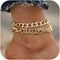 Boho Layered Anklet Gold Chunky Anklets Chain Cuban Link Ankle Bracelets for Women?2PC?...