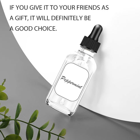 2 pack Dropper Bottle 2 oz, Clear Glass Eye Dropper Bottles for Essential Oils with Labels and Funnel, Leakproof Tincture Bottles with Measured dr...