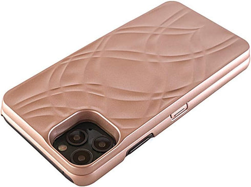 for iPhone 11 Pro Max Case,Hidden Back Mirror Wallet Case with Stand Feature and Card Holder for iPhone 11 Pro Max (2019) 6.5 inch (Rose Gold)...