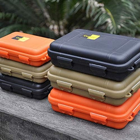 Outdoor Survival Storage Box, Waterproof Shockproof Box Plastic Tool Box Enclosure Airtight Survival Case Container Storage Travel Sealed Containe...