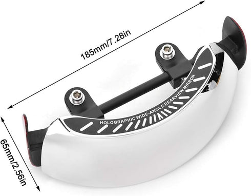 aqxreight - Motorcycle Rear View Mirror 180 Degree Wide-angle Rear View Mirror Blind Spot Side Mirror Universal...