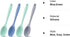 4 Pieces Large Silicone Mixing Spoon for Baking, Serving, Basting - Heat Resistant, Non Stick Utensil Spoon (Blue, Gray, Green)...
