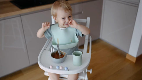 Silicone Bib – 100% Pure Platinum LFGB Baby Bibs with No Fillers – Wide Food Catching Pocket – Easy Clean – Mess Proof – Dishwasher Safe – BPA & P...