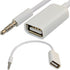 3.5mm Male AUX Audio Plug Jack to USB 2.0 Female Converter Cable Cord EN...