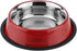 Printed Anti-Skid Water and Food Feeding for Dogs and Cats Feeder Stainless Steel Pet Bowl (23.6 fl oz, Red)...