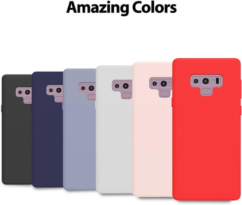 GOOSPERY Liquid Silicone Case for Samsung Galaxy Note 9 (2018) Jelly Rubber Bumper Case with Soft Microfiber Lining - Lavender Grey...