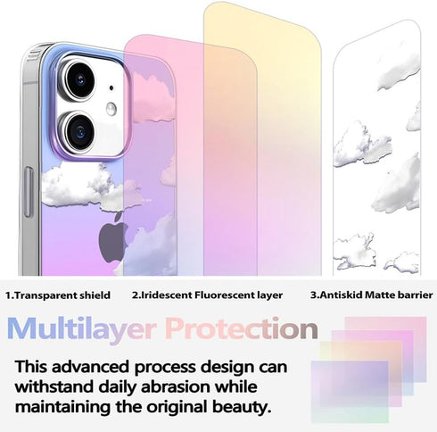 I-MGAE-IN-AR iPhone 11 Case Clear Designs Case,Holographic Aesthetics Cover with Fashionable for Women Girls,Shockproof Bumper Protective Cover fo...