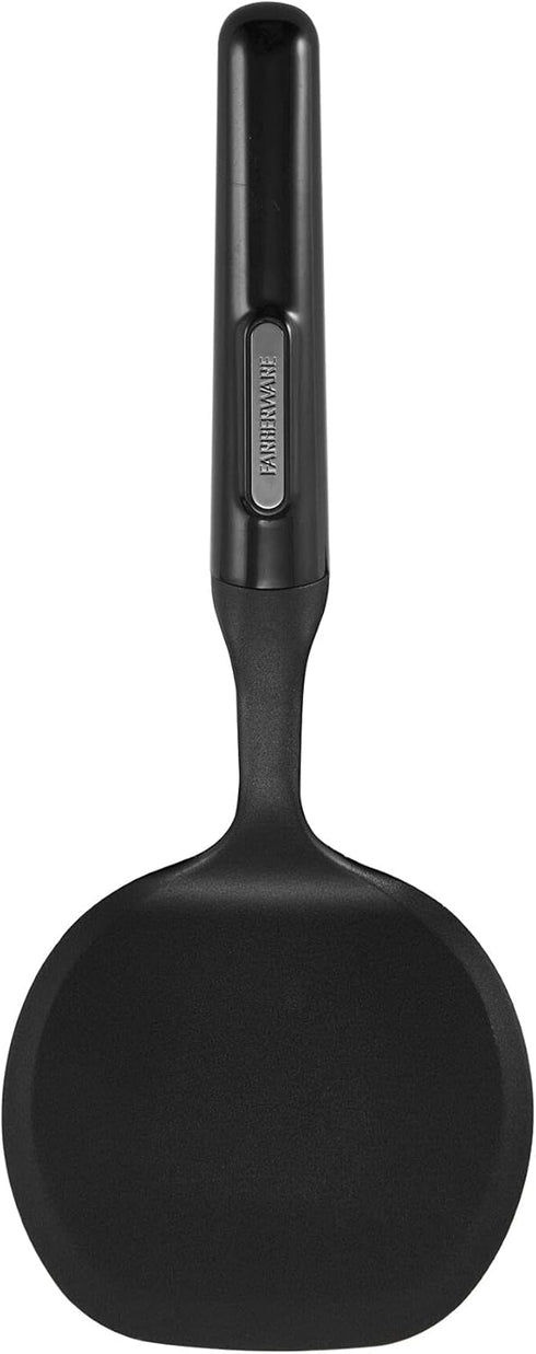 Farberware Professional Heat Resistant Turner - Safe for Non-Stick Cookware, Large, Black...