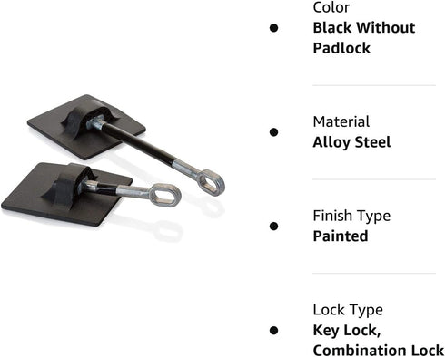 Refrigerator Door Lock Without Padlock - Black
