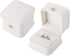 iSuperb 2 Pcs White Ring Box Couple Proposal PU Leather Ring Boxes Engagement Jewelry Gift Box Jewelry Display Case for Wedding Anniversary (White...