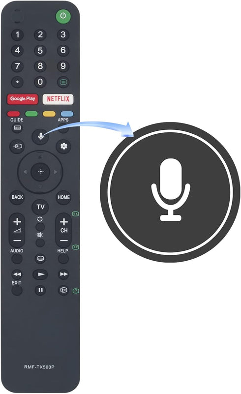RMF-TX500P RMF-TX500T RMF-TX500C Replacement Voice Remote Control fit for Sony TV KD-43X8000H KD-49X8000H KD-55A8H KD-55X8000H KD-55X8500G KD-55X9...
