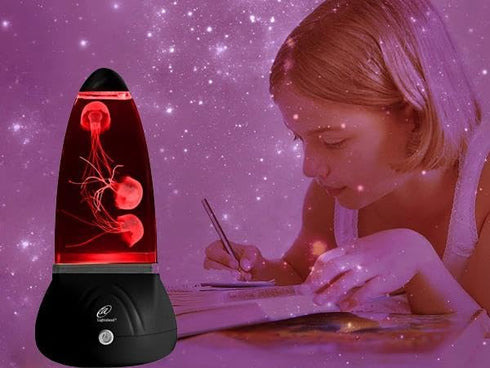 Lightahead Mini Jellyfish Sensory Aquarium Lamp with 7 Color Changing Effects. The Ultimate Sensory Synthetic Jelly Fish Tank Aquarium (Small)....