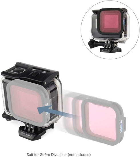 Standard Protective Waterproof Dive Housing Case for GoPro Hero 5/6/7 Black Action Camera - Up to 45 Meters - Protective Lens Removal NOT Needed -...
