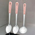 3 Pcs Stainless Steel Serving spoons set Slotted Spoon Serving Spoon Soup Ladle Spoon Cooking Serving Utensils Set Cooking Spoon (Pink)...