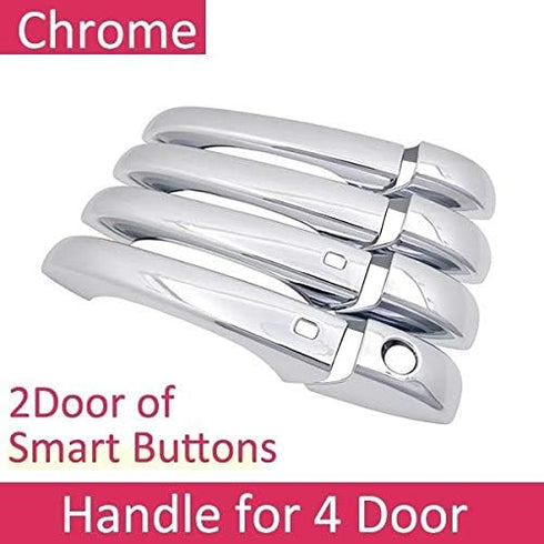 Signature Triple Chrome Plated Side Door Handle Cover Overlay Compatible with 300/300C 200 Avenger Caliber Journey Grand Caravan Magnum Grand Cher...