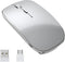 Wireless Mouse Chargeable Portable Silent Wireless Mouse USB and Type-C Dual Mode Wireless Mouse 3 adjustable DPI for Laptop, Mac, MacBook, Androi...