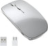 Wireless Mouse Chargeable Portable Silent Wireless Mouse USB and Type-C Dual Mode Wireless Mouse 3 adjustable DPI for Laptop, Mac, MacBook, Androi...