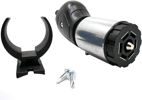 RV Blade 7 Way Metal Trailer End Connector Plug with Mounting Bracket Kits...